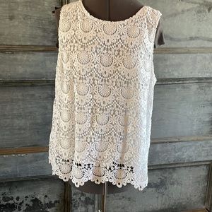 Lilly Pulitzer -Target white lace tank top